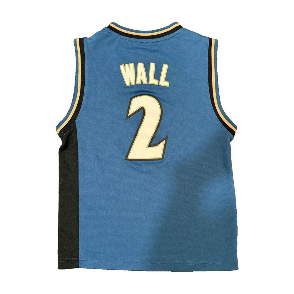 Vintage Adidas Washington Wizards NBA John Wall Youth Small Jersey Blue Y2K